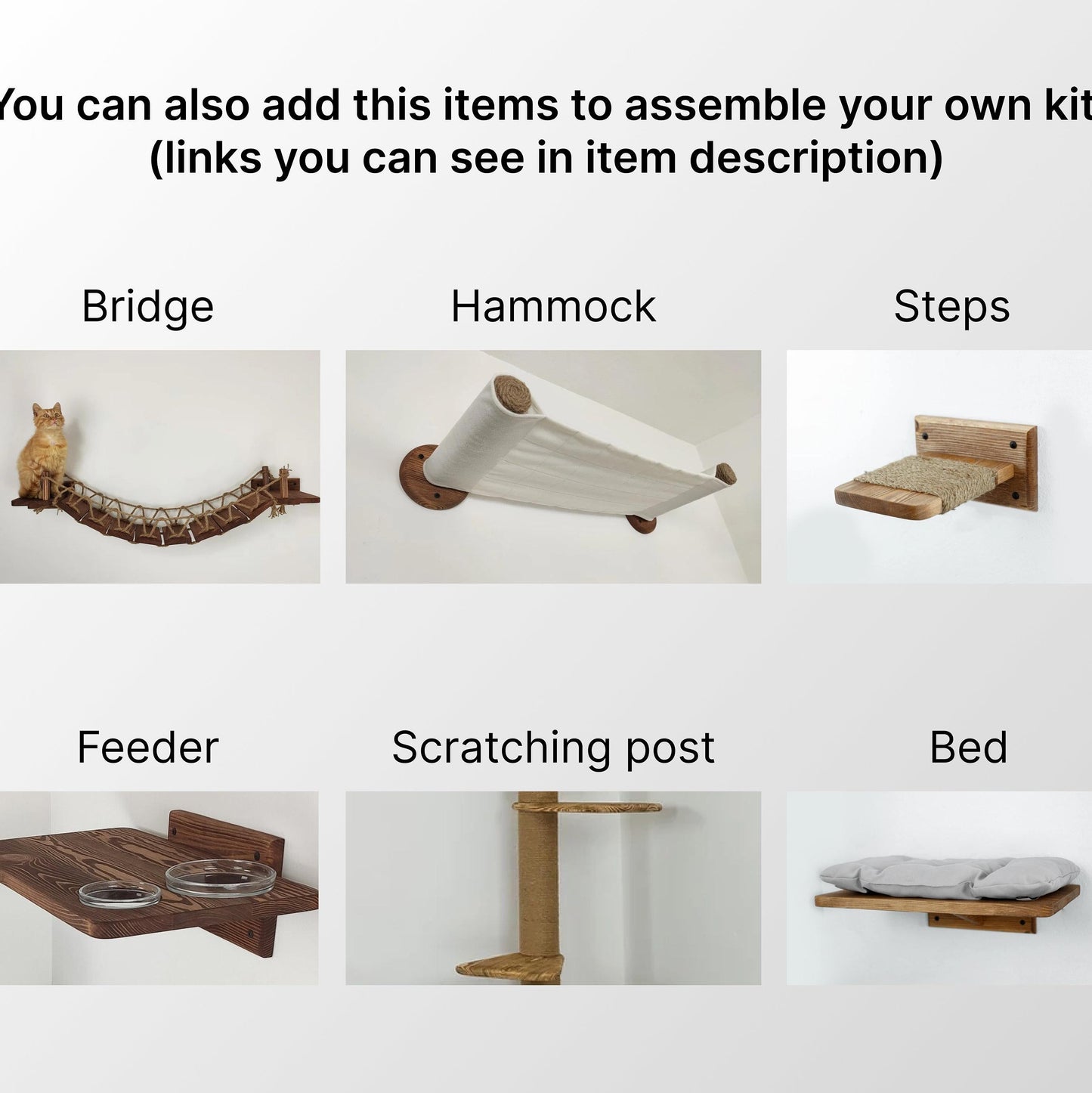 Stock in USA, Scratcher Cat 3 Sections, Cat Shelves, Cat Wall Furniture, Cat Scratching, Cat Tree, Cat Tower, Cat Climbing, Cat Supplies